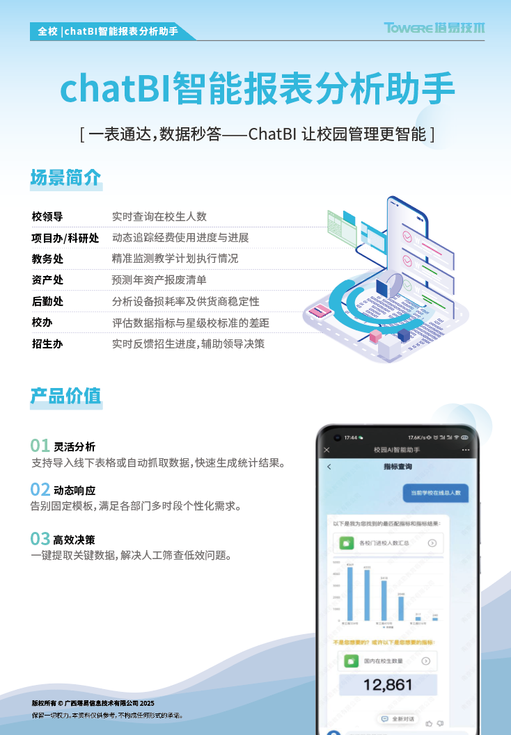 一表通达，数据秒答——ChatBI智能报表分析助手，让校园管理更智能​