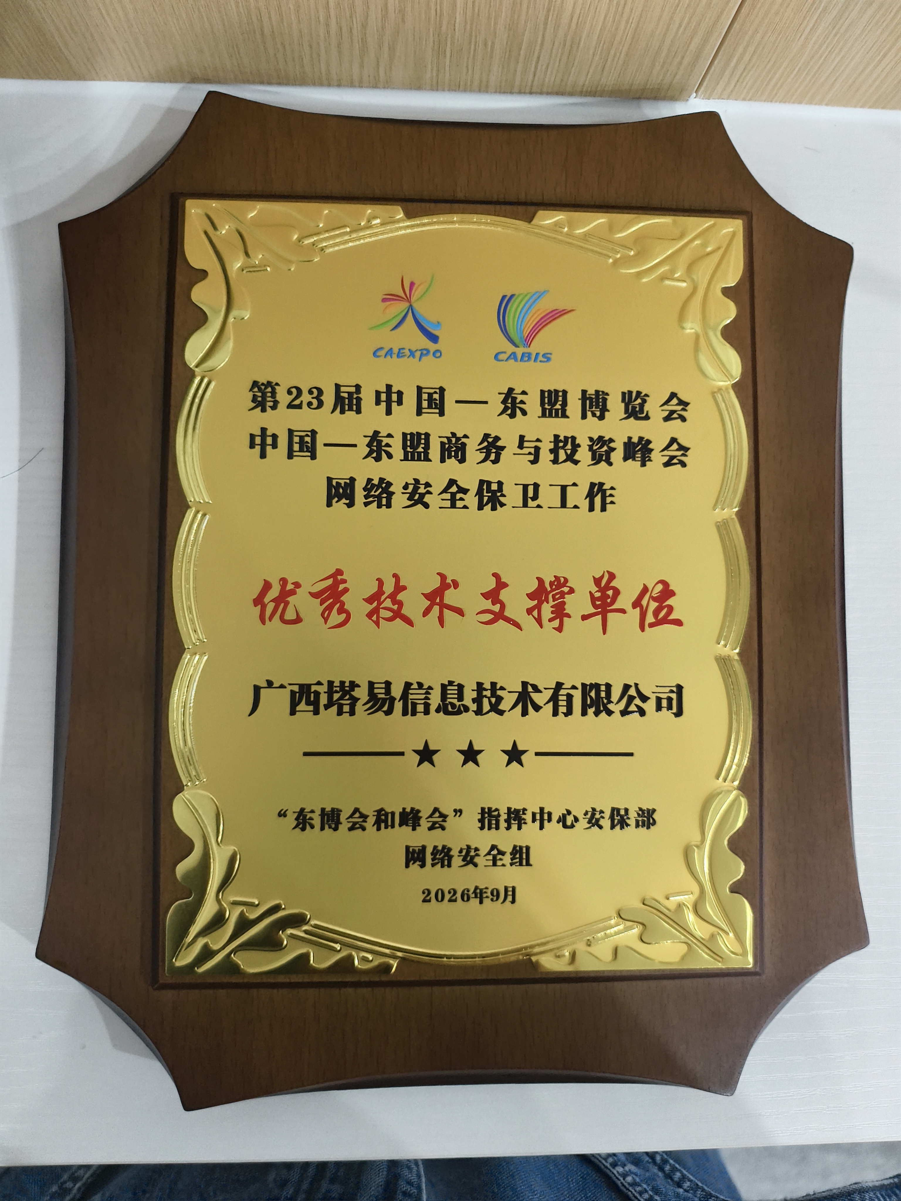 塔易技术再度获评东博会和峰会优秀技术支撑单位